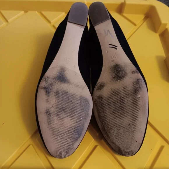 ❄️ LOFT Black Suede Wedge Heel Pumps Size 11 - Picture 6 of 9